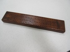 Artisan made vintage wooden Cribbage board bar pub man cave game no sticks