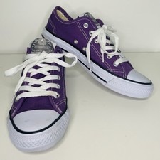 Dunlop Green Flash Size 4 Purple Canvas Pumps Trainers Worn Once Excellent
