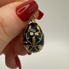 Vintage Black Enamel Egg
