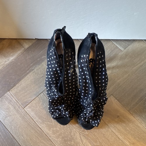 Schuh black polka dot - , ruffle