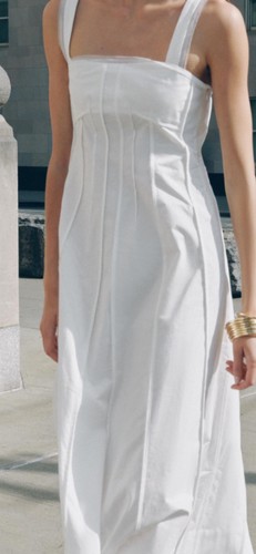 Zara white cotton maxi - zara,