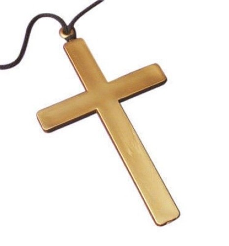 Pretend gold crucifix cross - crucifix,