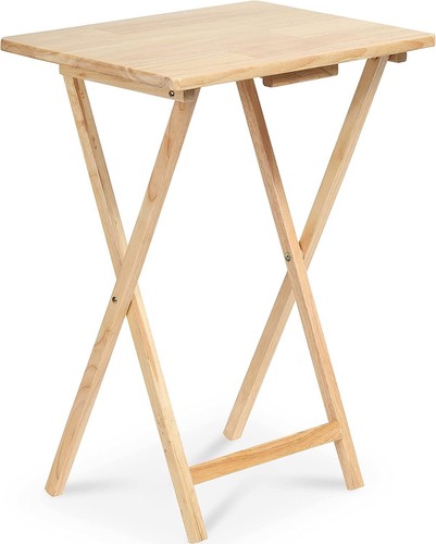 Wooden folding snack table - folding,