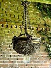 ANTIQUE FRENCH EMPIRE CRYSTAL BAG CHANDELIER