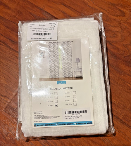 Bujasso white semi - semi, sheer