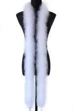 22 Gram Fluffy Marabou Feather Boa Fancy Dress for Women White 6ft 1.8m