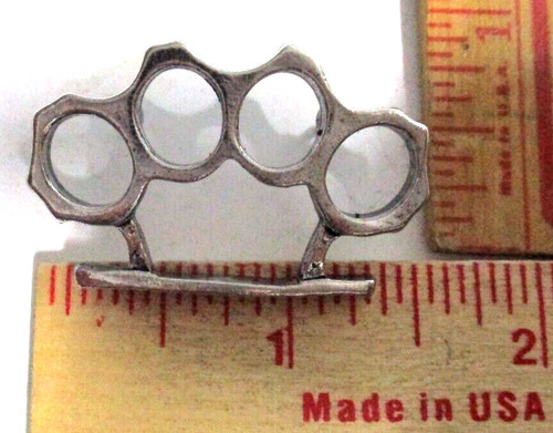 Brass knuckles pin vintage - brass,