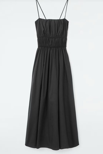 Cos gathered cotton midi - cos,