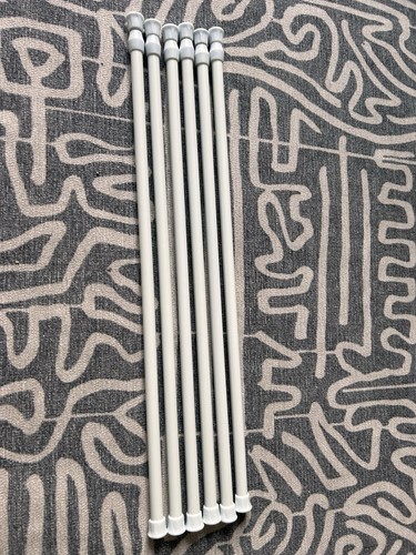 White twist tension rods - twist,