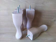 4x WOODEN FURNITURE LEGS/FEET