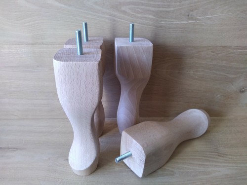 Wooden furniture legs - 4x,