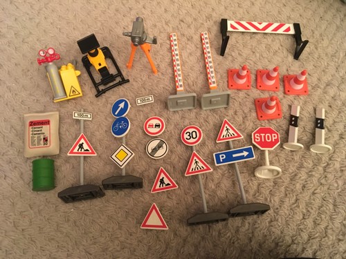 Playmobil road signs and - road,