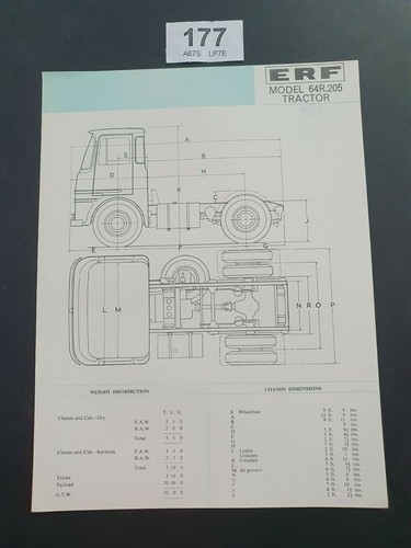 Erf model 64r 205 - erf, tractor