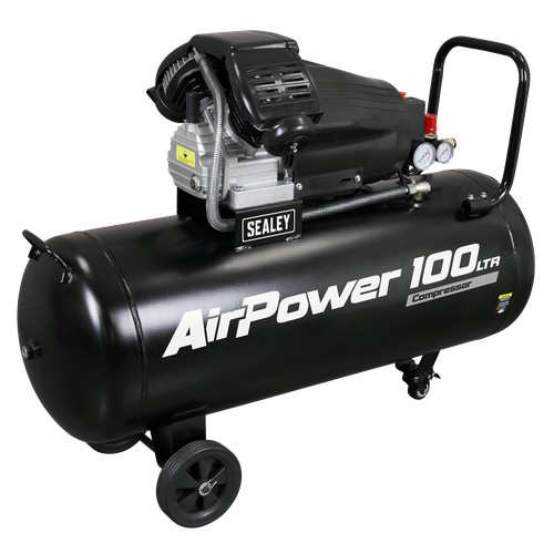Sealey sac10030va 100l twin - sealey,