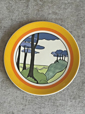 CLARICE CLIFF "BLUE FIRS" LARGE PLATE