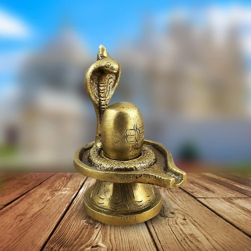 Brass shivling shiva lingam - brass, 3"