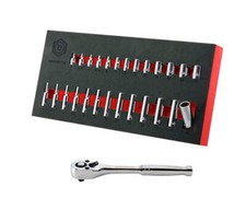 26Pc 1/4" Dr. Standard & Deep