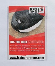 Trainer Armour Big Toe Hole Preventer, Black Self Adhesive Patches Trainer Care