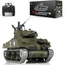 Heng Long 1:16 Sherman M4A3 PRO 2.4G V7 METAL Track Wheel Radio RC Tank UK