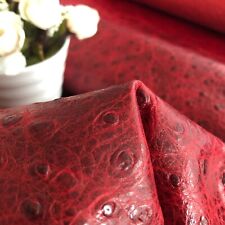 Red & Green Embossed Ostrich