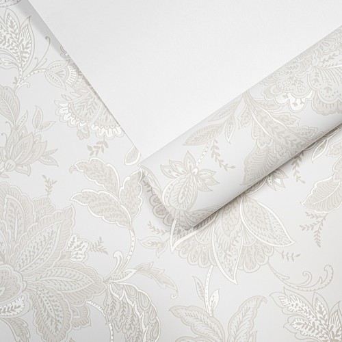 White damask wallpaper floral - damask,