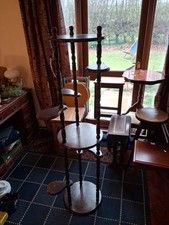 Vintage Adjustable Wood 3 Tier