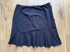 M&S Black Frill Skirt Size 14