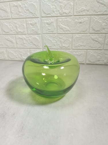 Handblown art glass - glass, green