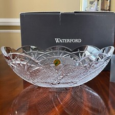 NEW Waterford Crystal SEAHORSE Boat Bowl Oval 12 1/2" New Old Stock NIB