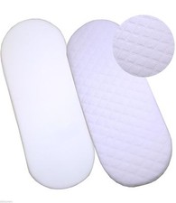 BabyPrem 74 x 28 x 3.5cm Moses Basket Mattress Hypoallergenic & Water Resistant