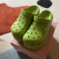Cape Robbin Platform Gardener Croc Style Shoes Lime Euro 37 (UK 4) BNIB 