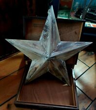 Hand Painted Wooden Amish Barn Star Large 40cm Shabby Chic Rustic Wall Hanging