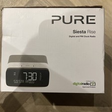 Pure Siesta Rise DAB+/DAB/FM Alarm Clock Digital Radio With USB Charging P2F3