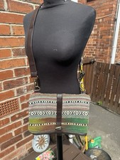 Topshop Leather And Fabric Crossbody Bag Retro Festivals Multicoloured Cute