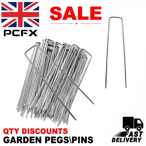 Metal ground garden pins weed - metal,