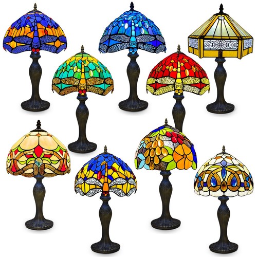 Tiffany style table - table, lamp