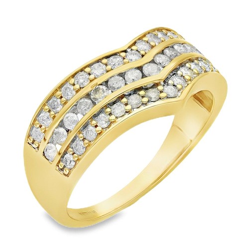 9ct yellow gold row - yellow,