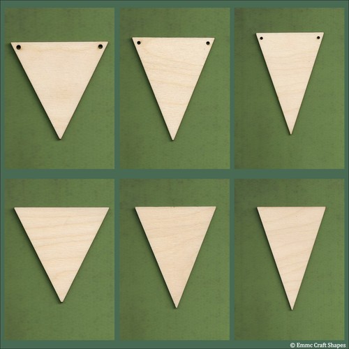 Wooden bunting triangle - , flags