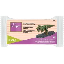 Super Sculpey Beige 454g Polymer Clay Oven Bake Sculpting Doll Making Miniatures