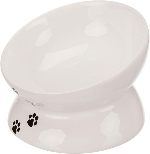 Ceramic cat feeder white - ceramic,