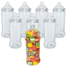 Tall Plastic Sweet Jars 8 x