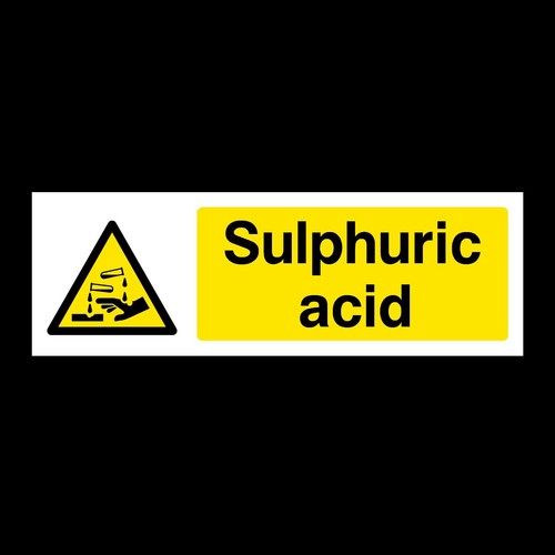 Sulphuric acid plastic sign - acid,