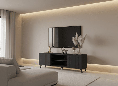 Bali elegant matt black door - black,