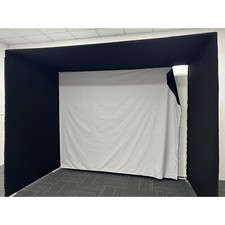 Indoor Golf Simulator Cage 118x94x59 Inch with Aluminum Frame & Netting