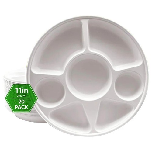Compartment bagasse plates - 7,