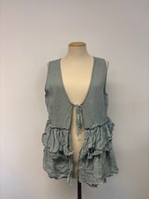 Ewa i Walla Womens Blue Ruffle