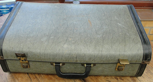 Vintage mid century suitcase - mid-century,