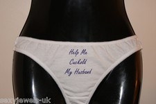 Help Me Cuckold My Husband Hotwife Panties Knickers Underwear Size 8 10 12 14 16