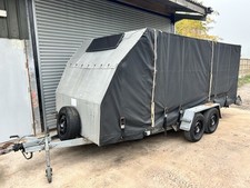 Brenderup Covered Race Car Trailer Transporter Shuttle Enclosed Tilt Bed