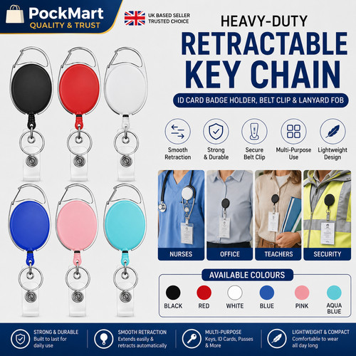 Retractable key chain card - chain, id